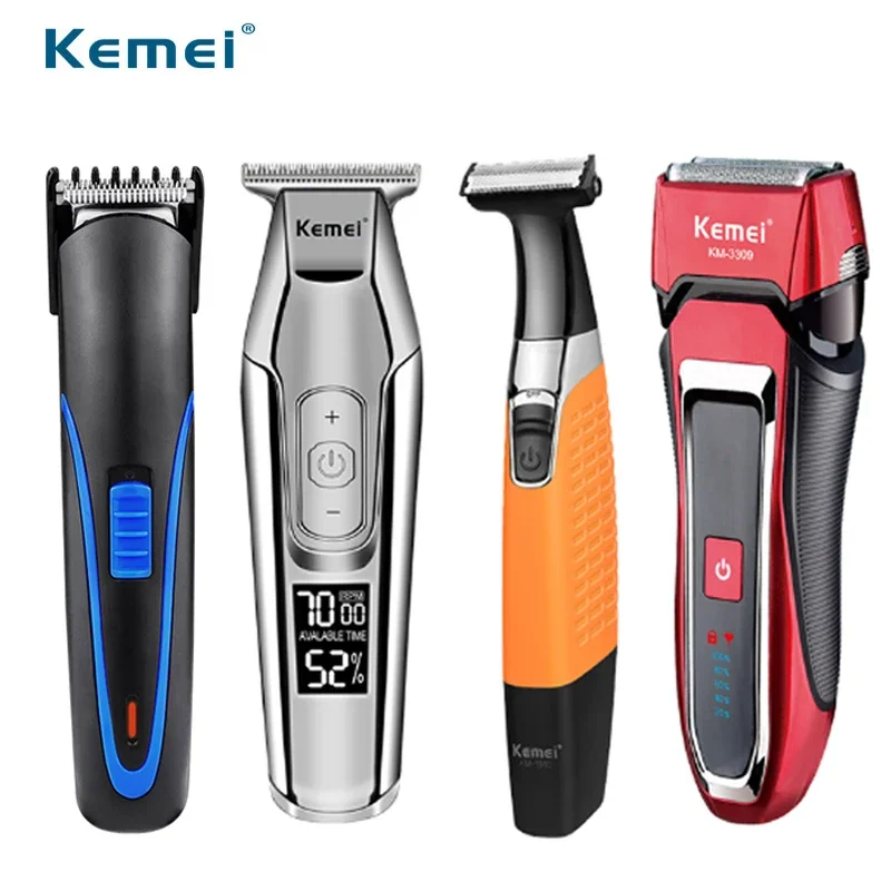 Rechargeable Men's Electric Hair Clipper - Salon Quality Barber Tools & Beauty Care Kit with Spare Blade