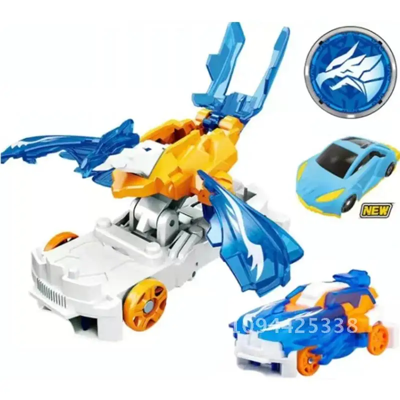 Screechers Wild Violence Transformation Anime Action Figure Robot Burst Deformation Car Beast 360° Flip Capture Chip Kids Toys