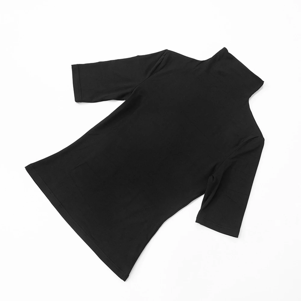 For Casual Outings Summer Blouse Mock Neck Top Casual Style Female Summer Tops Mock Neck Daily Wear Top Holiday Clothing