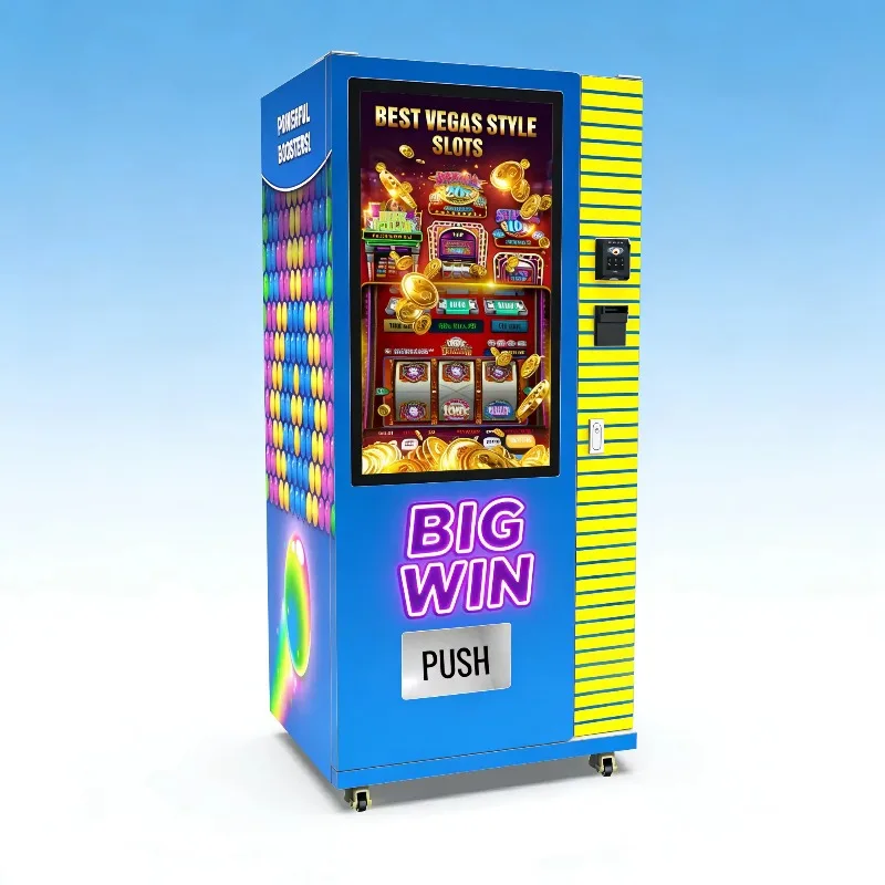 Custom Ground Fixed Lottery Booth, Large Screen 24 Lottery Types, Lucky UK 1-year Warranty, SDK for Parks