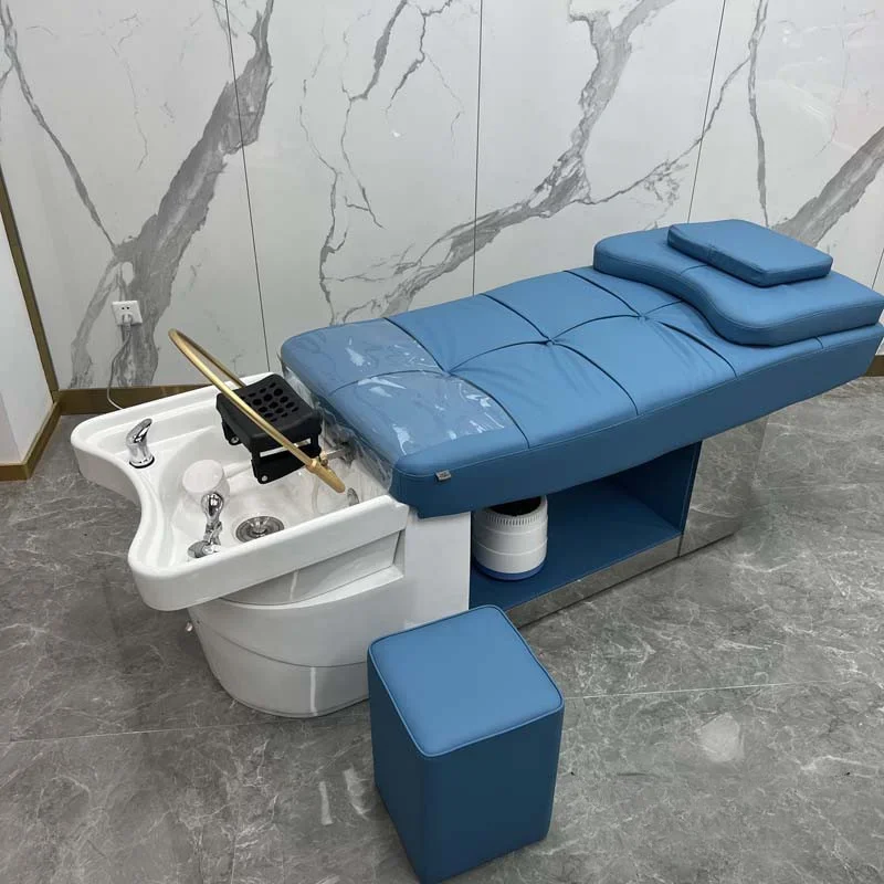 

Ceramic basin Thai shampoo bed Hair salon special beauty bed Hair salon full lie hair salon Barber shop Massage bed tide shop