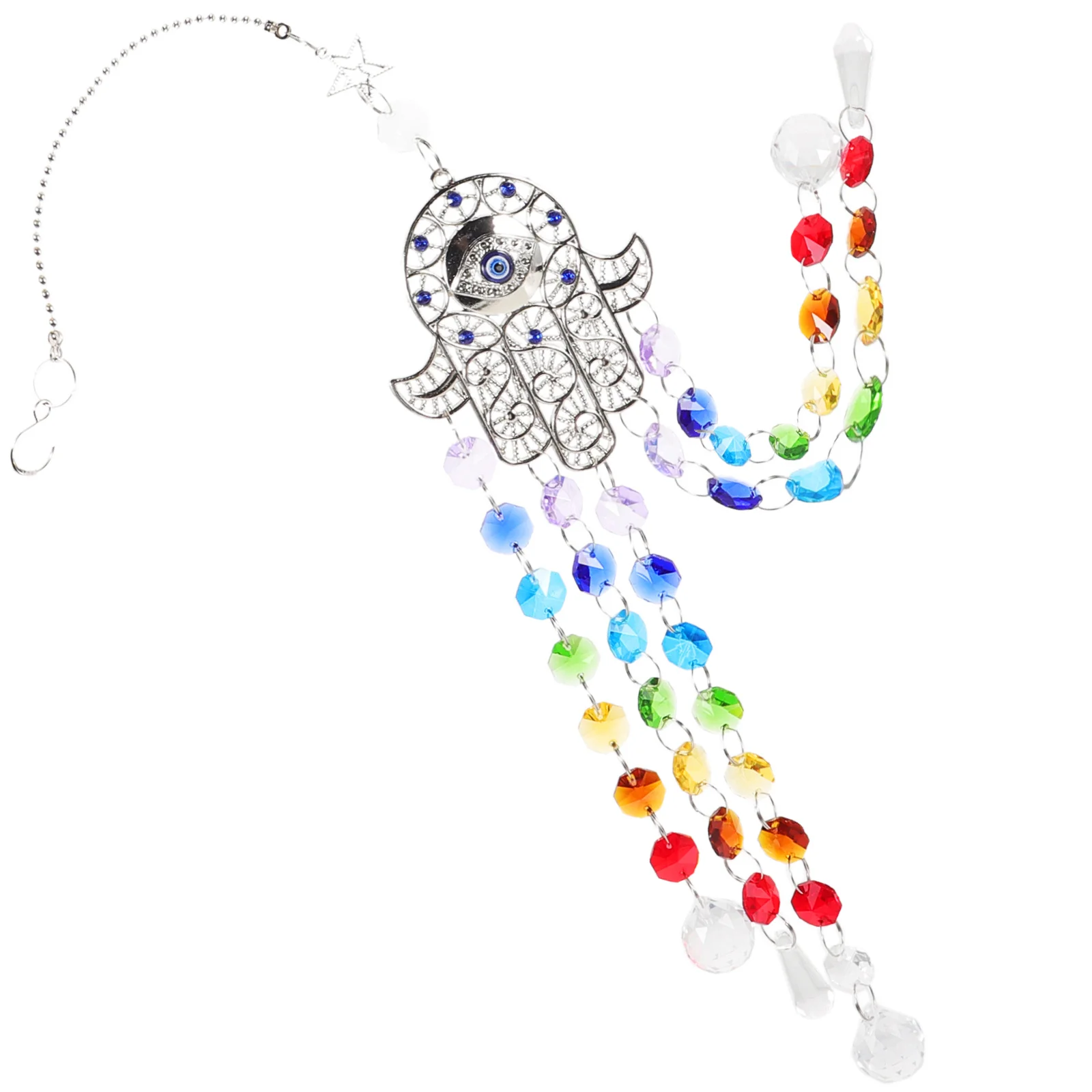 

Evil Eye Crystal Hanging Ornament Small Lightweight Decoration for Window Garden Home Rainbow Crystal Pendant Sun Catcher