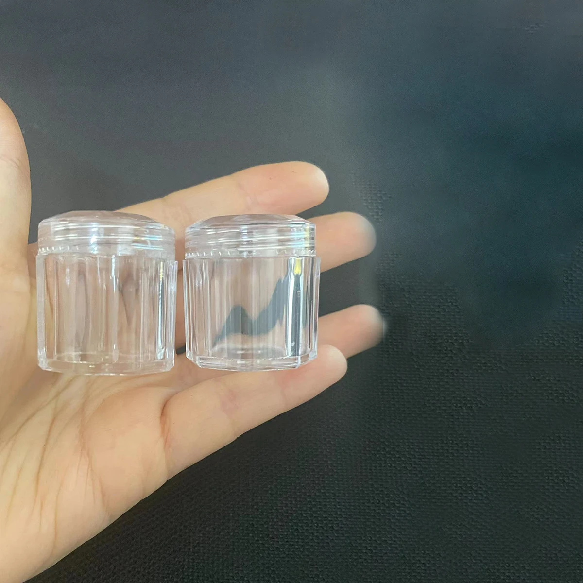 10G Diamond Cosmetics Cream Jars Octagonal Bottle Separately Packed Container Travel Pack Test Pack Box