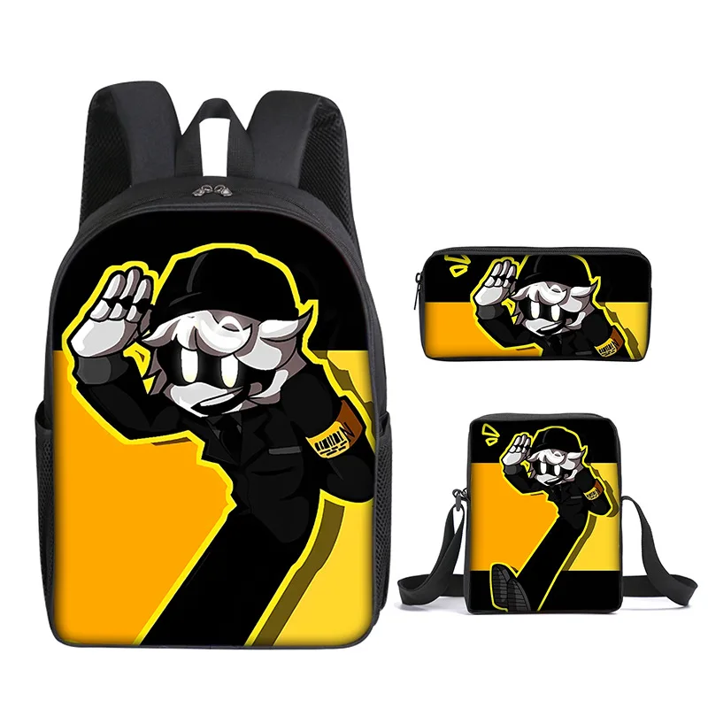 Classic Popular Murder Drones 3D Print 3pcs/Set pupil School Bags Laptop Daypack Backpack Inclined shoulder bag Pencil Case