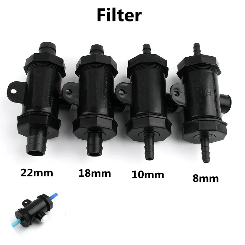 1~10PCS 8/10/18/22mm Pagoda Hose Filter Garden Irrigation Fittings Aquarium Fish Tank Water Pipe Filter Nylon Antifreeze Filter