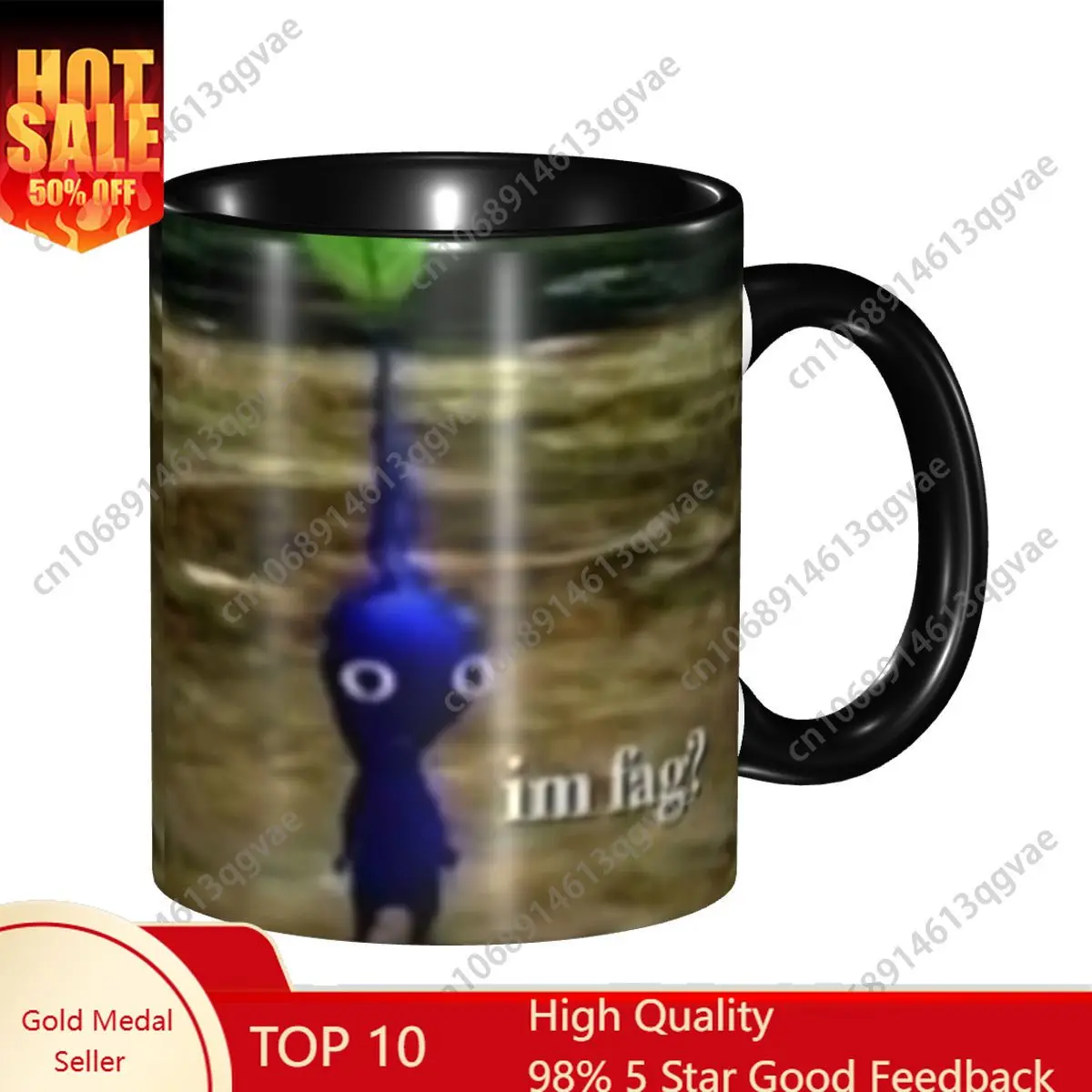 

Personalized Plant Creature Cartoon Video Game Pikmin Meme Coffee Mugs DIY Ceramic Milk Tea Cups