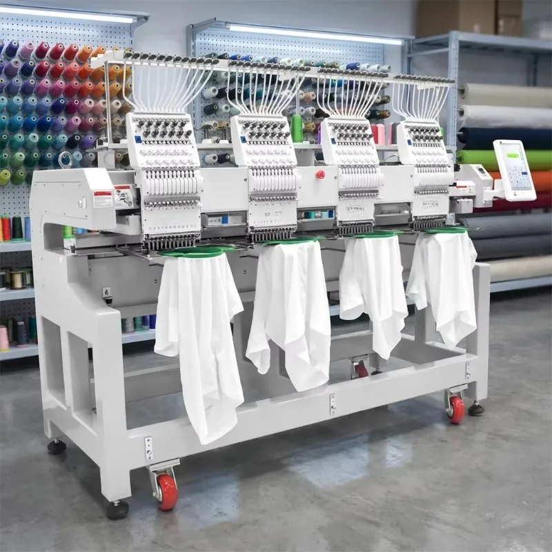 Computerized Embroidery Machine Multi Head Industrial Equipment for Apparel and Promotional Product Manufacturing