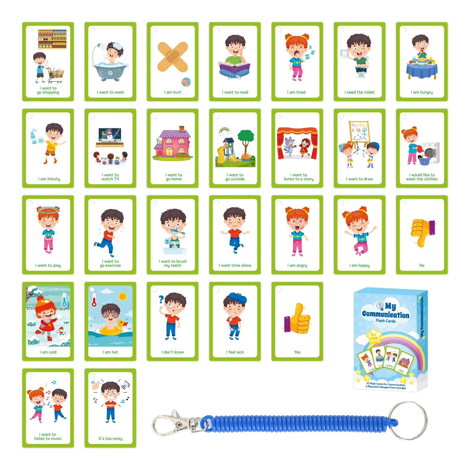 

Bview Art Special Needs Communication Cards for Kids - Nonverbal Visual Aid, Autism Learning Tools & Cognitive Prompt Cards