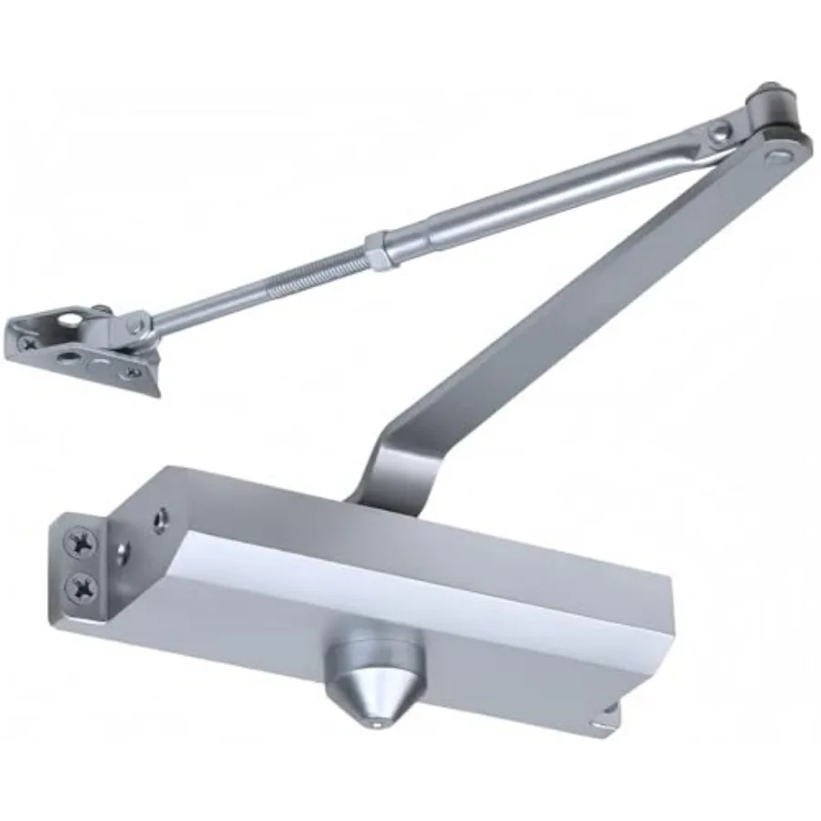 automatic door closer installed on door