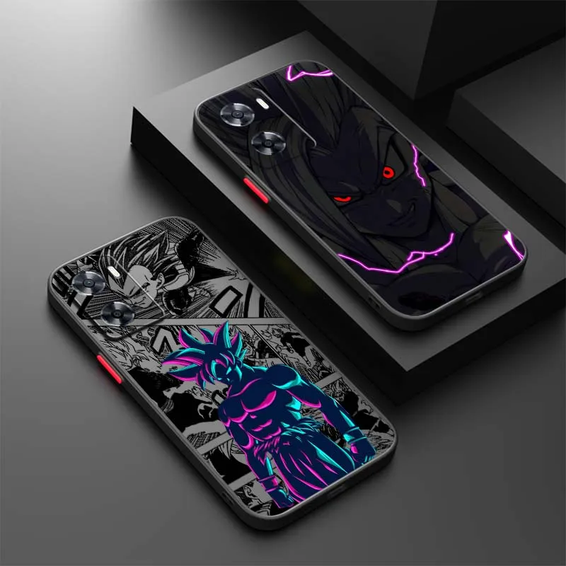 

Popular Dragon Ball Saiyan Phone Case For OPPO Find X3 X5 Lite Pro A98 A94 A93 A78 A79 A76 A58 A57 5G Frosted Translucent