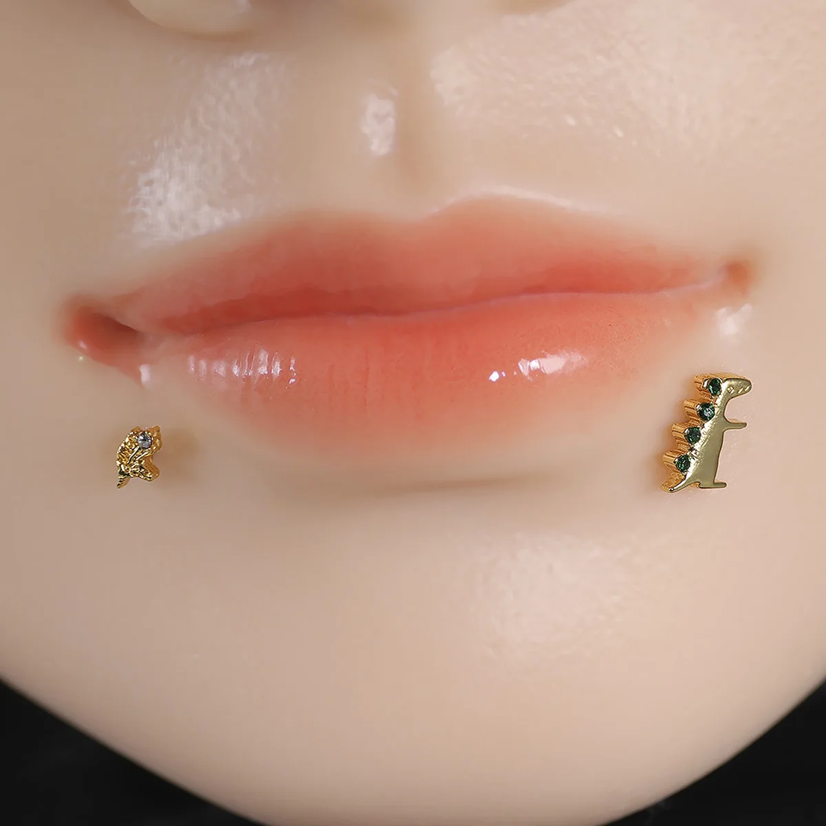 Cute Dinosaur Lip Stud Ear Stud Nose Stud Set