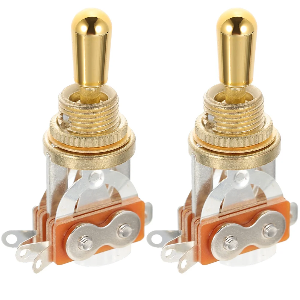 

2Pcs Electric Guitar 3-Way Toggle Switch Metal Pickup Selector Small Lightweight High Performance Guitar Toggle