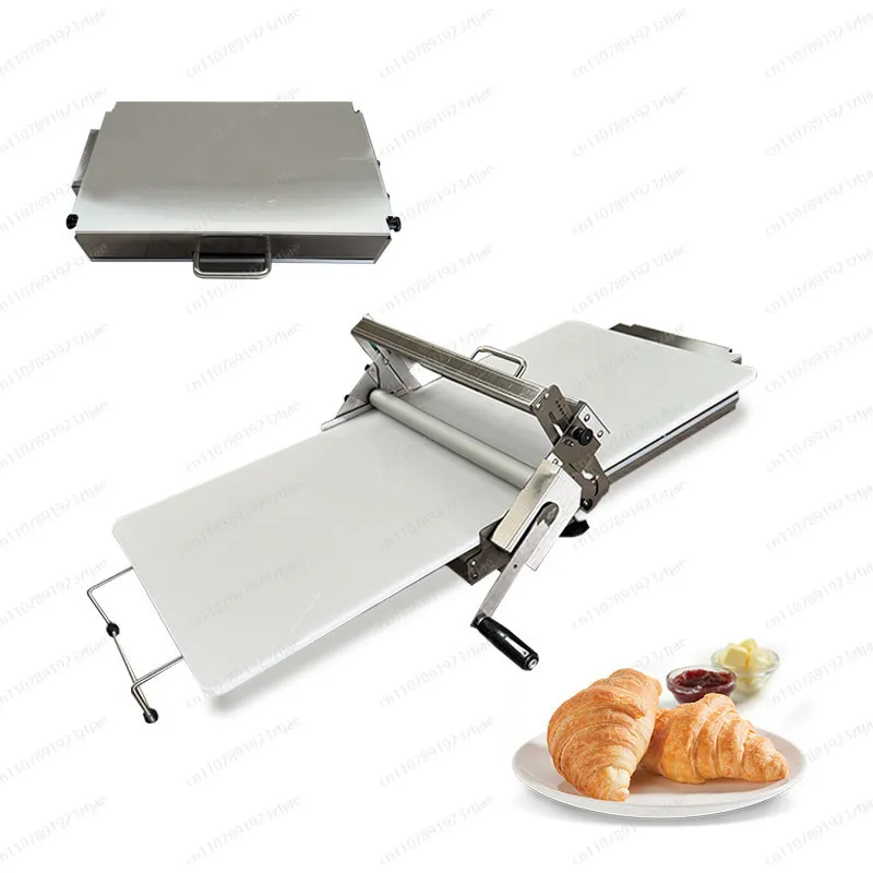 Desktop folding hand crank shortening machine crisping machine croissant wrapper French tart crust forming