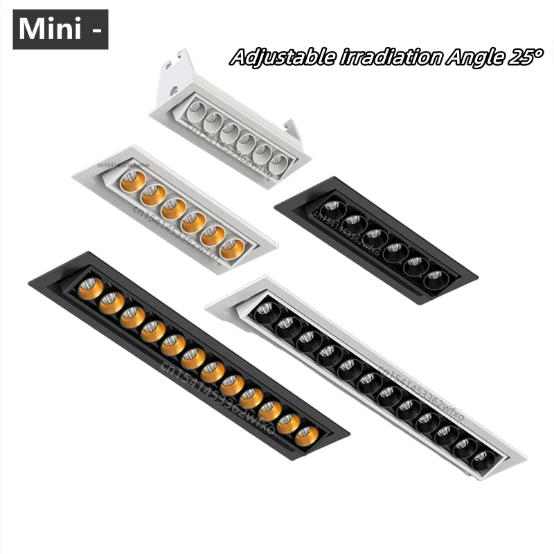 

Mini embedded COB downlights Led grille lights Adjustable spotlights Adjustable sky lights Linear home interior lighting