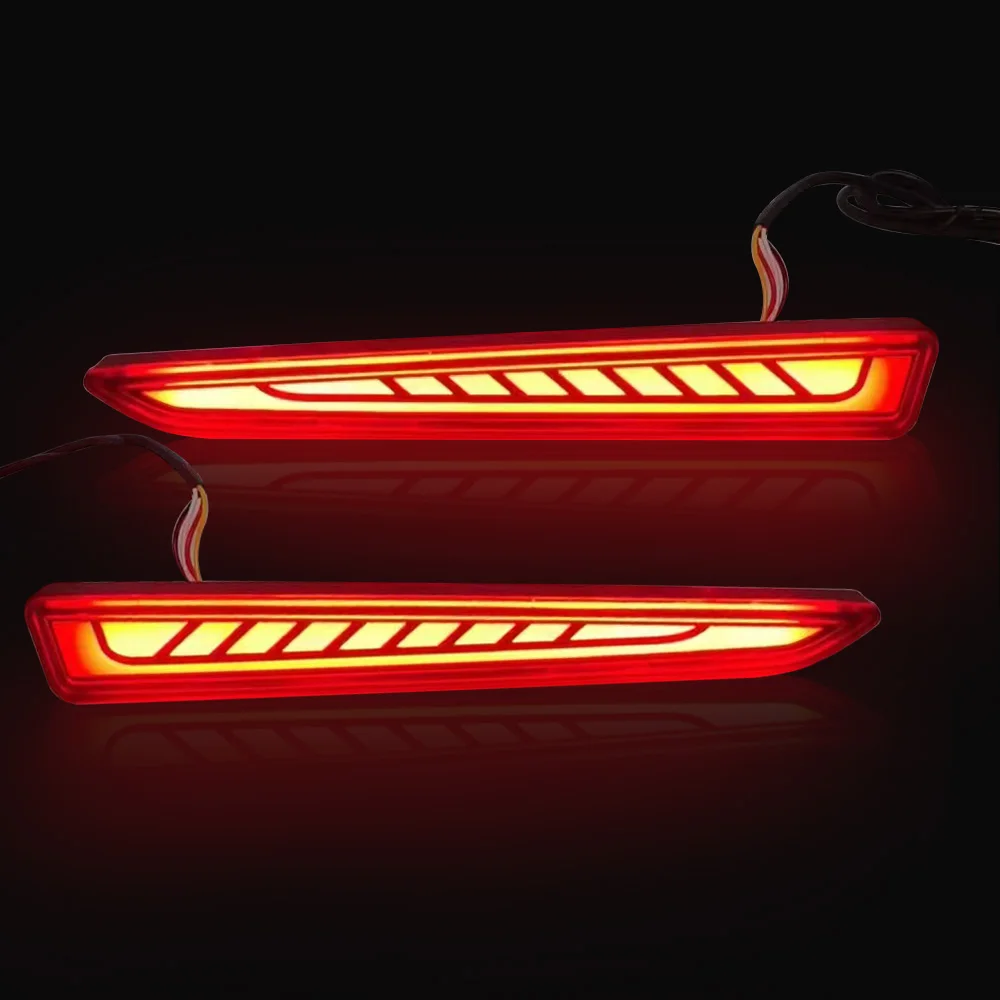 Car LED Rear Reflector Fog Lamp for Toyota Raize 19-22 Tanto-Custom Brake Light Rear Bumper Turn Signal Lamp