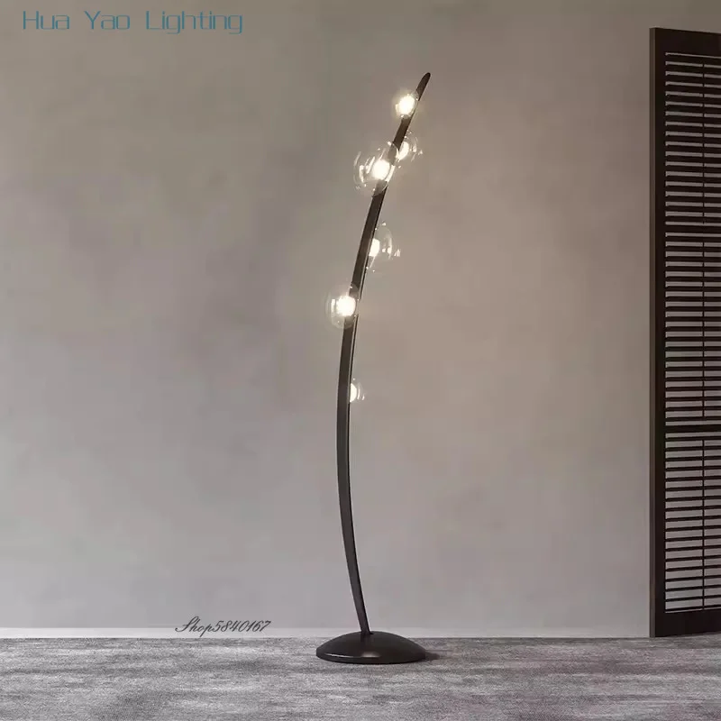 

Designer Luxury Living Room Corner Lamp Minimalist LED Bedroom Bedside Lamp for Villa Parlor Hotel Shop Simple Black Floor Lamps