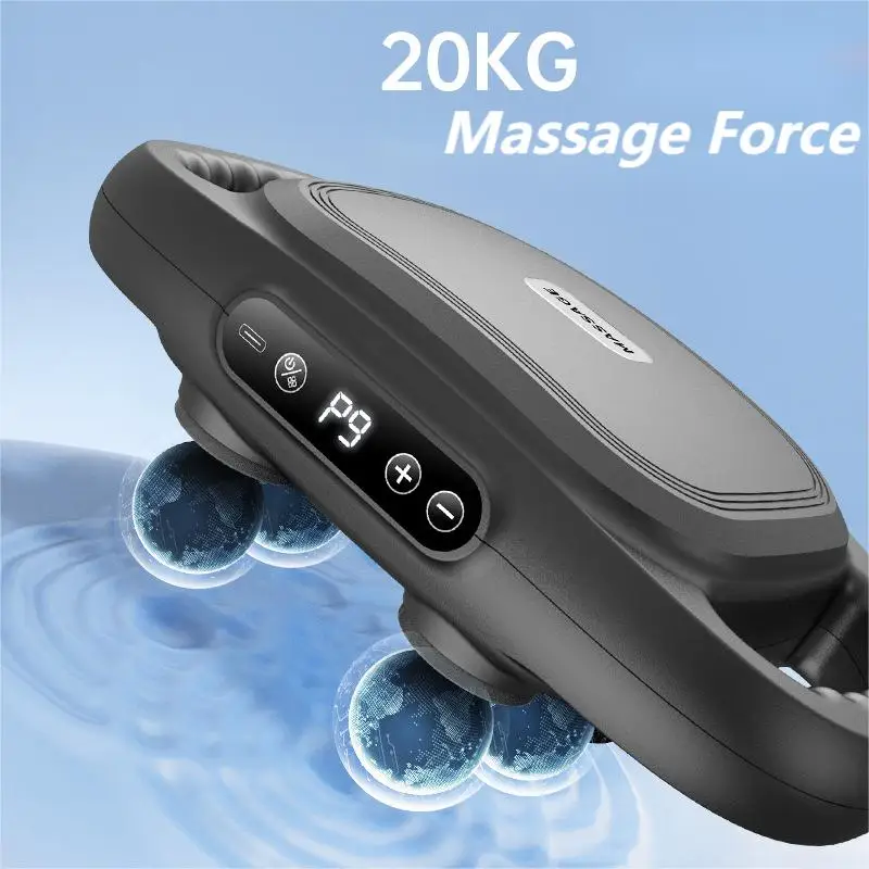 

9 Gears 6 Heads Multifunctional Massage Gun Massage Ball 20kgs Massage Force 20mm massage depth Muscle Masajeador