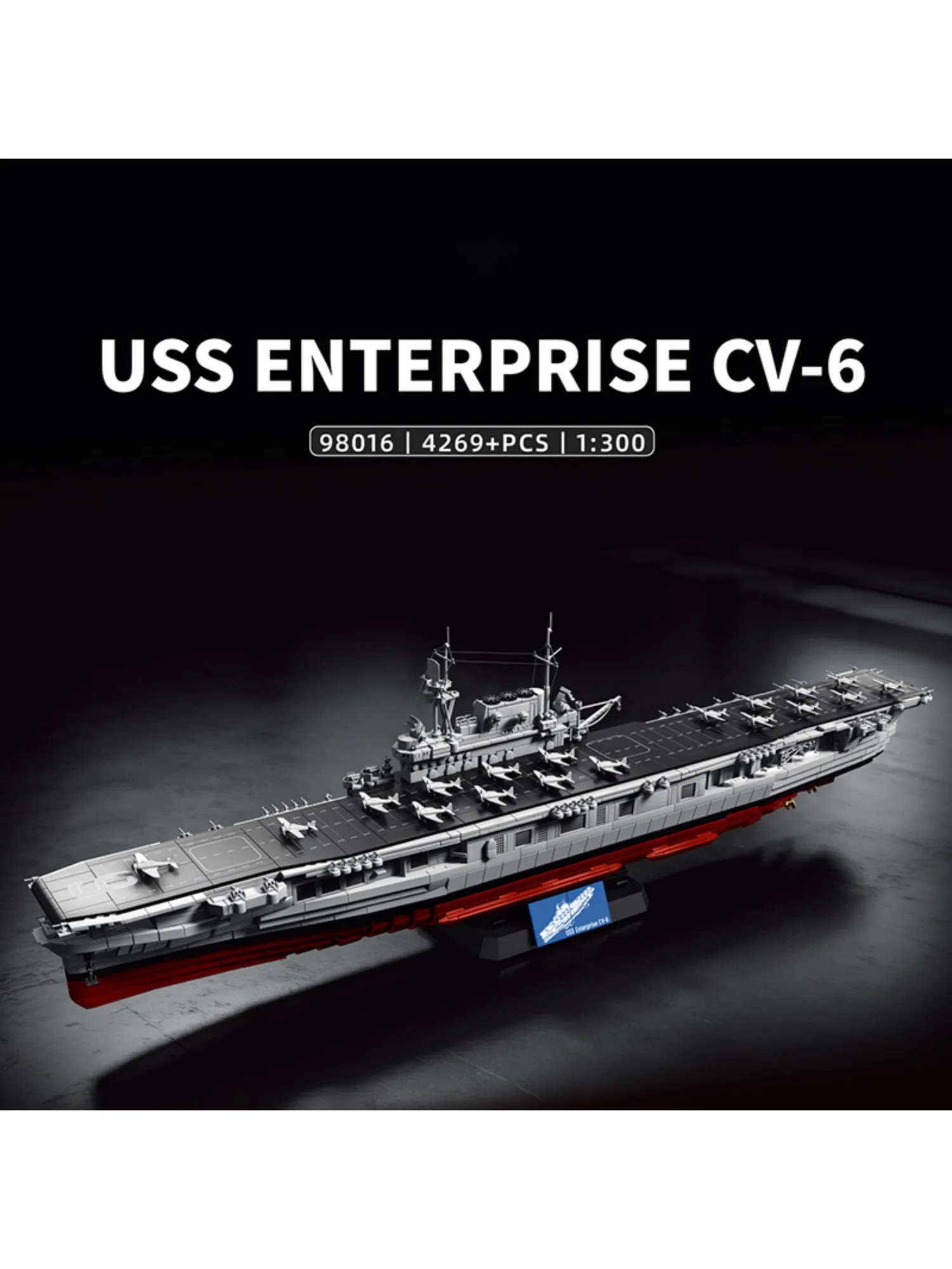 4269 Teile USS Enterprise (CV-6) Bausteine 12GO 98016 Militärisches U-Boot Unterwasserfahrzeug Modell Bausteine Spielzeug Geschenke für Erwachsene