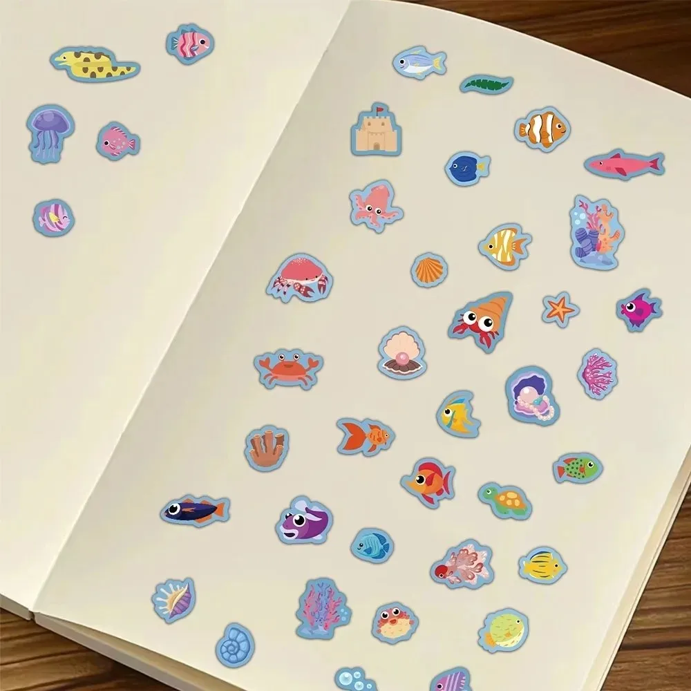 8 pezzi/set adesivo puzzle acquario adesivo fatto a mano fai da te design creativo adesivo impermeabile adesivo decorazione creativa