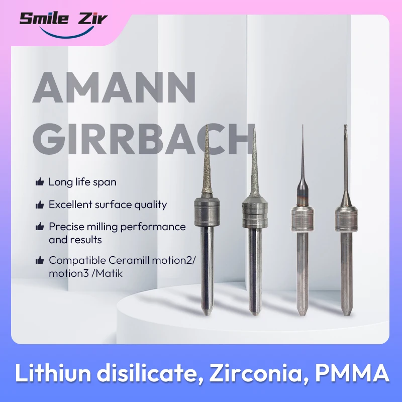 

Amann Girrbach Matik Ceramill Motion3 Motion2 Фрезерный бор Стоматологическая лаборатория Циркониевые сверла постоянного тока Резак для PMMA Дисиликат лития Emax Bur