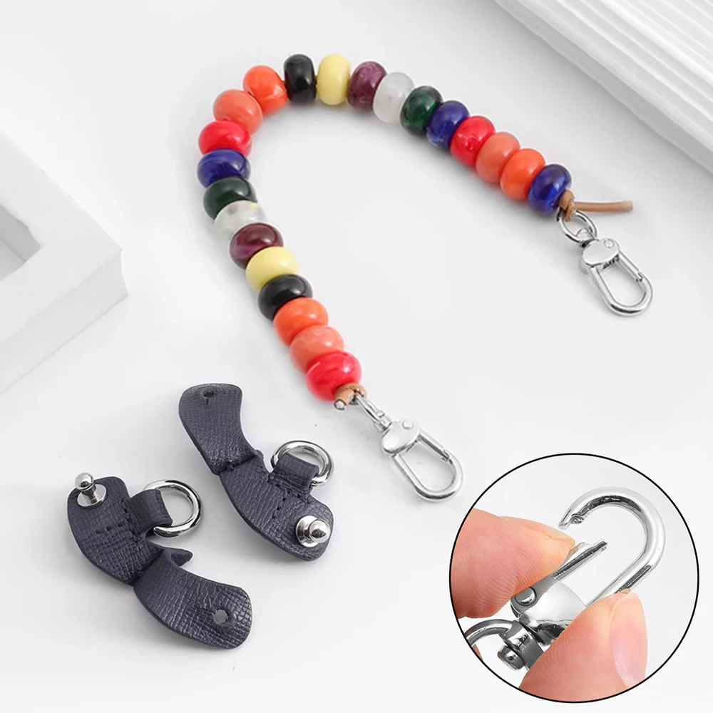 Colorful Beaded Decorative Chain For Longchamp Mini Bags Replacement Purse Strap Extender Chain Women Bag Accessories 15/31Cm