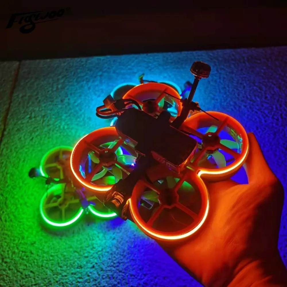 شريط إضاءة LED نيون 12 فولت تيار مستمر 1 متر، عرض 4 مم لطائرة بدون طيار FPV DIY متوافق مع نظام CineRace20 وDJI Avatar HD ضوء الطيران الليلي #5