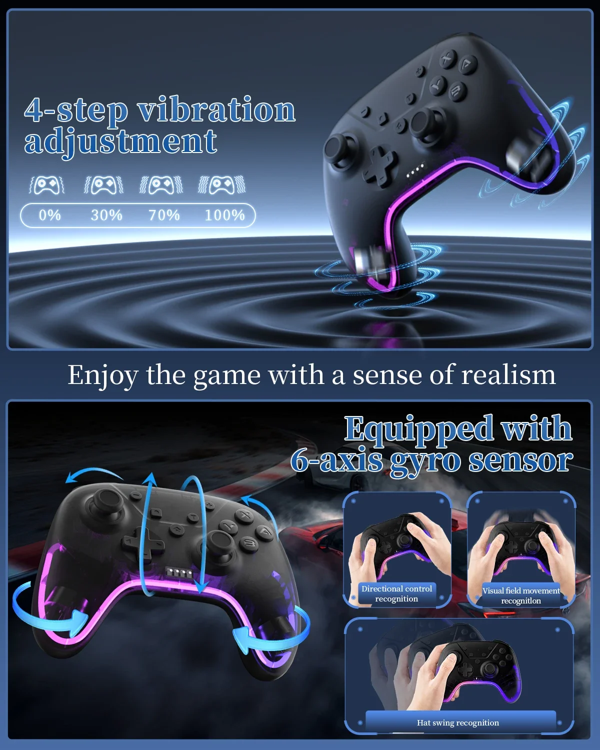 AOLION لجهاز Switch Controller Hall Effect Nintendo Switch iPhone Android Mobiele telphone Windows PC Steam