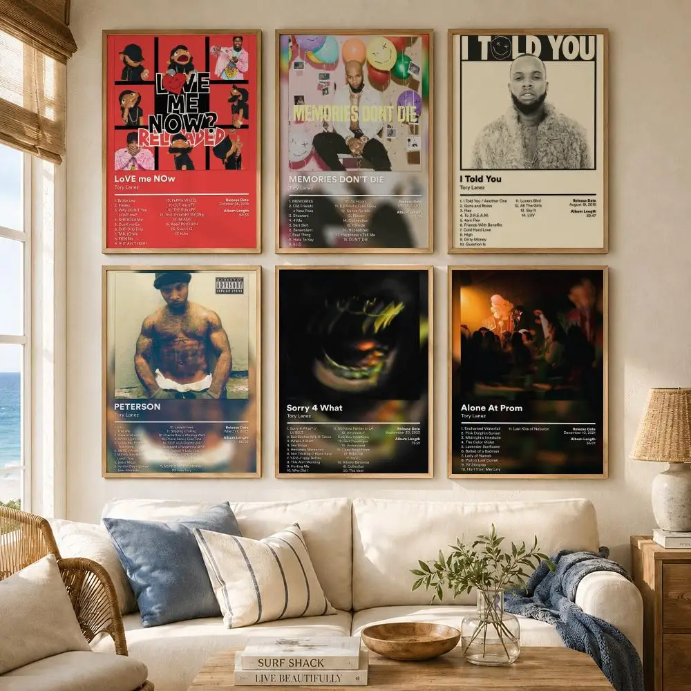 Canadian Hip-Hop Artist T-Tory Lanez Poster Versatile HD Waterproof Wall Art Self-Adhesive Decor for Any Space Ideal Gift