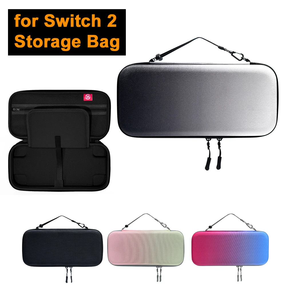 Travel Portable Storage Bag For Switch 2 EVA Hard Carrying Case Large Space Shockproof for Switch2 Gaming Accessories