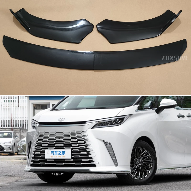 

For Lexus LM 2020--2024 Year Front Bumper Lip Splitter Spoiler Body Kit Accessories Universal 4pcs
