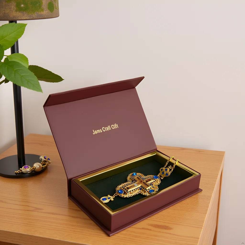 

HTISOK Orthodox Cross Pendant with Chain Orthodox Priest Cross Pectoral Cross Gift for Priest подвеска крест