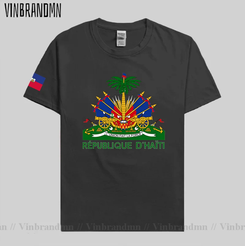 Haiti Haitian T Shirt Men 2023 T-shirt 100% Cotton Nation Team Tshirt Clothing Fitness Tops Hayti Ayiti Country Flags Design Tee