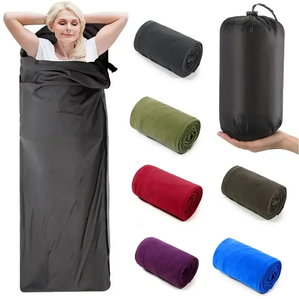 

Fleece Sleeping Bag Portable Ultra-light Polar Travel Sheets for Adults Outdoor Camping Tent Bed Warm Sleeping Bag Liner