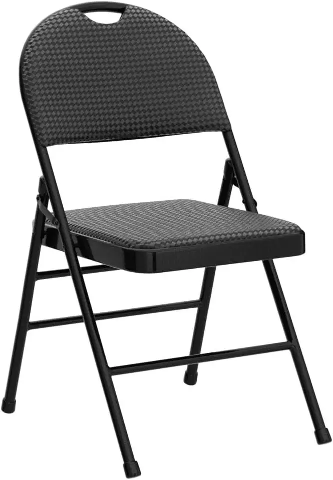 Silla plegable de Metal acolchada, asiento con respaldo contorneado, clasificación de peso de 300 lb, Triple refuerzo, XL, Comercial