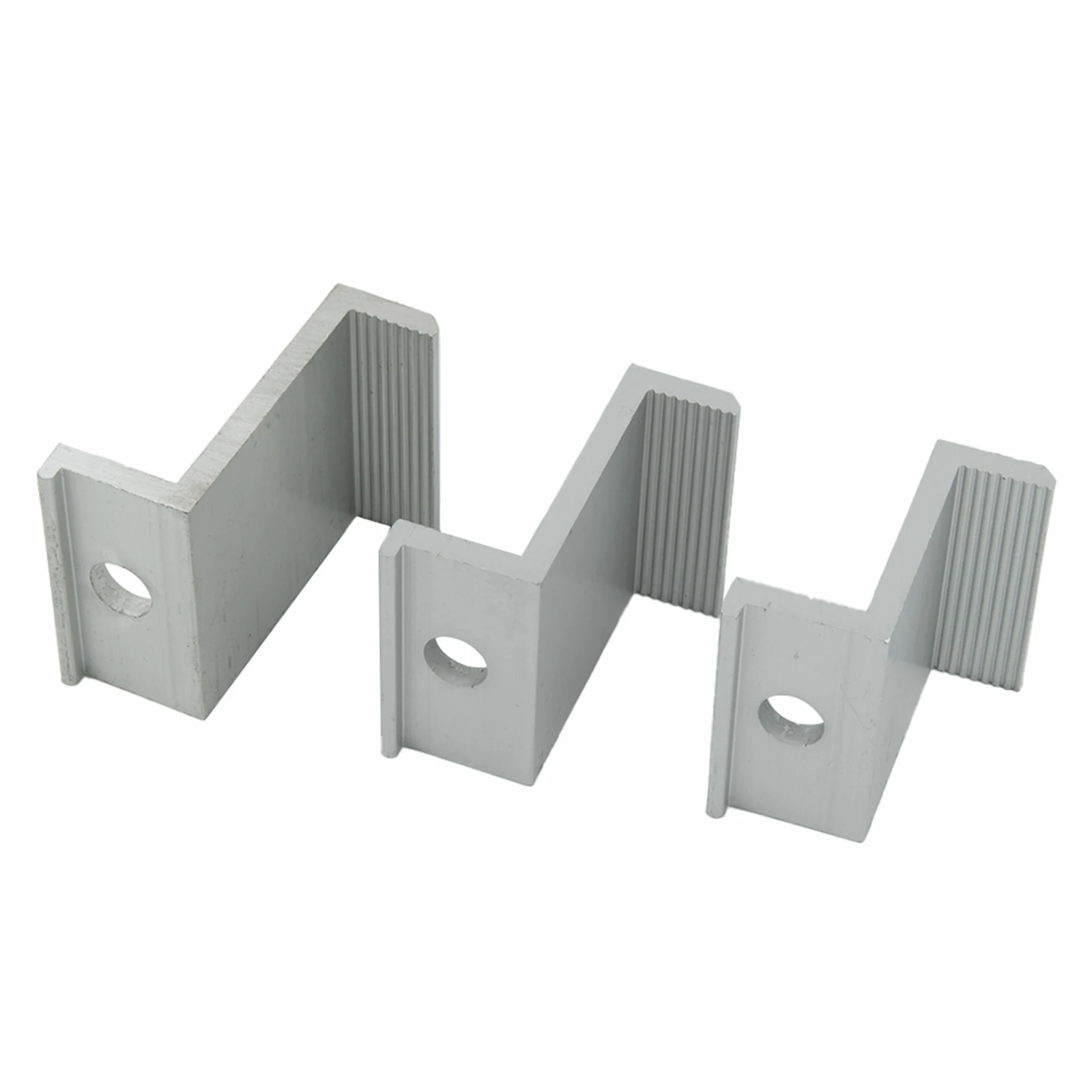 10Pcs Solar Photovoltaic Brackets Aluminum-Alloy Clamp For Solar Module Solar Panel Racking Mounts Accessories PV End Clamps