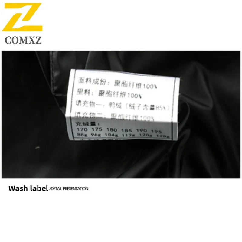 COMXZ Men Mid Length Down Jacket Winter New Loose Fit Thickened Duck Down Casual Fashion Waterproof windproof Outdoor sport coat