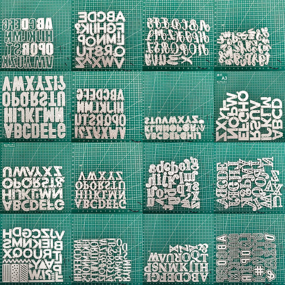 2025 Nowe Angielskie Słowa Alfabet Rzemiosło Metalowe Wykrojniki Seria Kartek z Życzeniami Album do Wyklejania Papier Nóż Forma Ostrze Dziurkacz Szablony