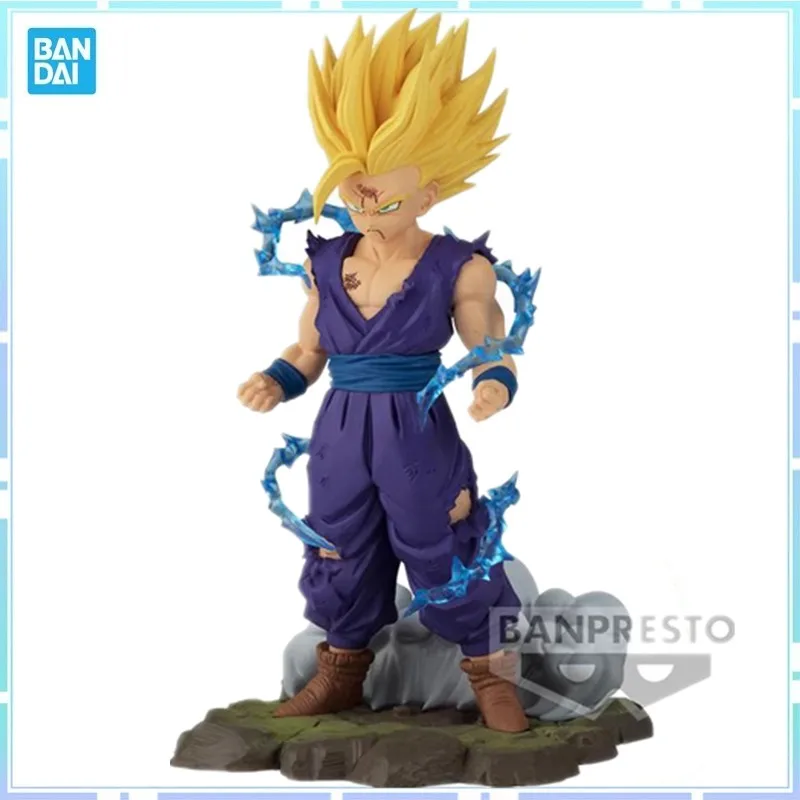 Bandai Original Banpresto Anime Dragon Ball Z History Box vol.10 Super Saiyan Son Gohan Action Figures Collectible Model Toys