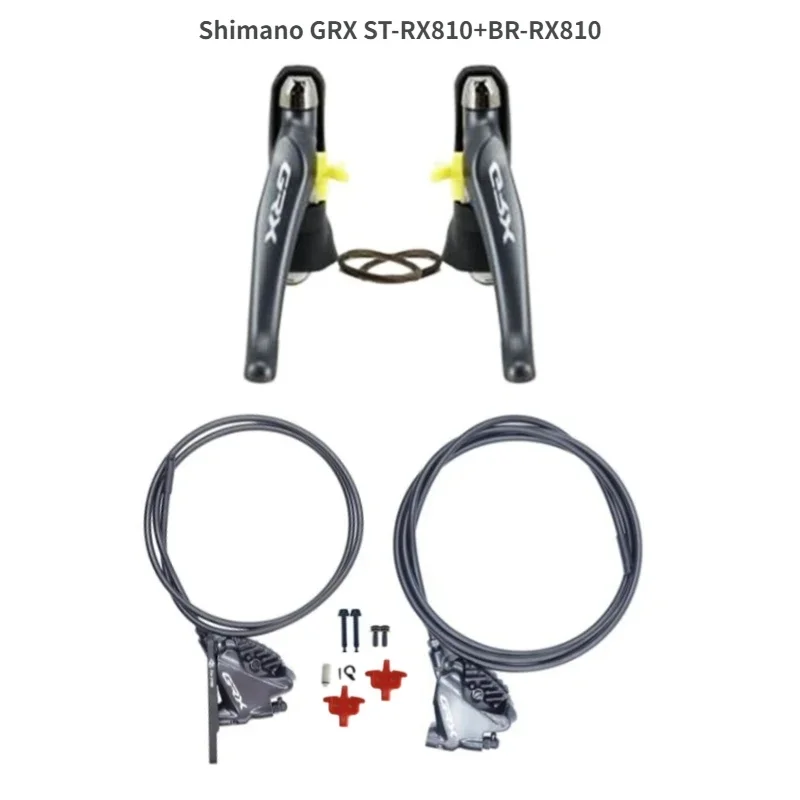 SHIMANO GRX RX810 1x11Speed الصحن الهيدروليكي الفرامل مجموعات رافعة ST-RX810-LA/L ST-RX810-R الفرامل BR-RX810-F BR-RX810-R الدراجة