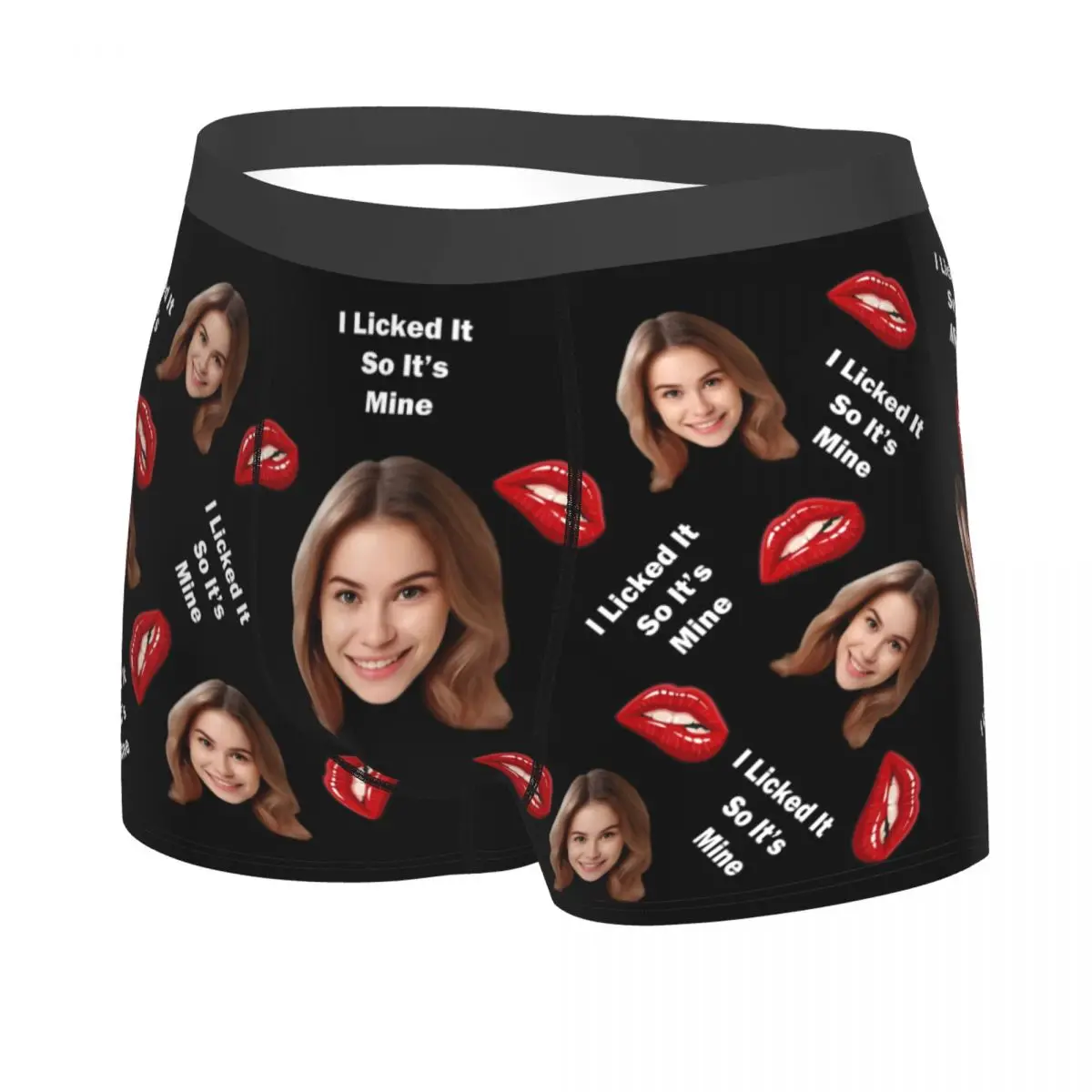 Personalized Custom Underwear Men Design Your Own Photo Boxer Briefs Shorts Panties Soft Underpants For Husband Valentine's Day