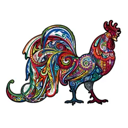 Wooden Animal Chicken Picture Puzzle Personalized 3D Puzzle Adult Children's Gift Education Children's Toy Game