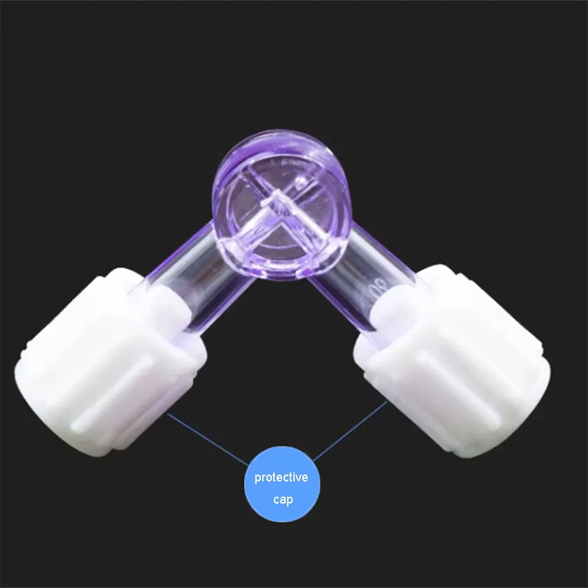 100 Uds válvulas bidireccionales jeringas de belleza desechables agujas dispensadoras e infusión adaptadores de tubo válvulas de enchufe