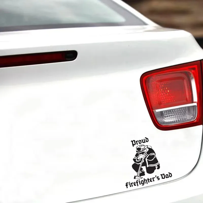 يقوم أبي رجال الإطفاء بتصميم نافذة ممتص الصدمات مرآة الرؤية الخلفية المزخرفة من الفينيل لملصقات تزيين السيارة والدراجات النارية #3