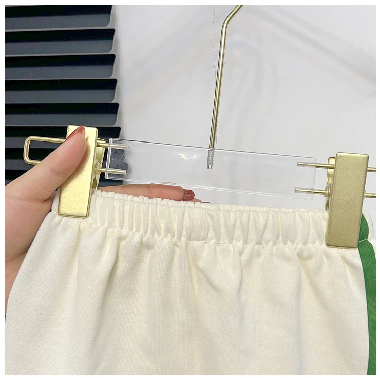 Sommer-Kinderkleidung, zweiteiliges Set, T-Shirt + Shorts, lässiger Trainingsanzug für Mädchen und Jungen, 2-teiliges Set, Kinderkleidung, kurzärmeliger Anzug. – Detail 6