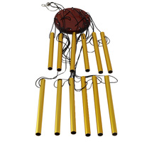 12 Tubes Wind Chime Silver Aluminum Balcony Gold Living Room Metal Pipe Outdoor Bells Tubes Decor High Quality