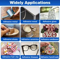 20g 502 Multi-Purpose Super Glue Instant Quick-drying Cyanoacrylate Waterproof Adhesive Leather Rubber Glass Wood Metal Strong Bond Liquid Glue Tool Includes precision dispenser 1-10pcs. 5