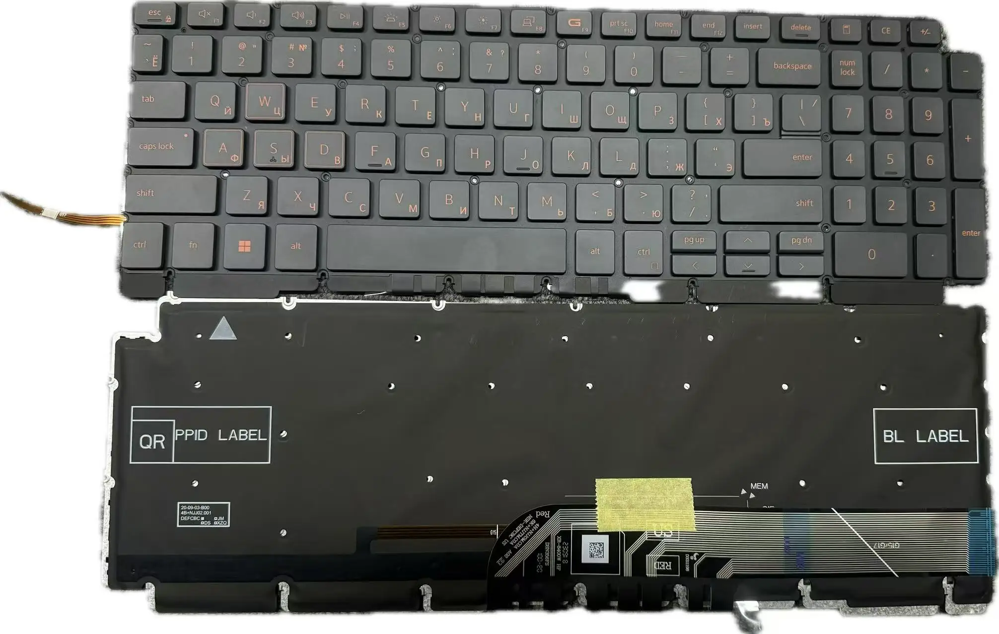 100% new US/Russian RGB Backlit Laptop Keyboard For DELL G15 5510 5511 5515 5520 5525 5530 P105F 0H4XRJ 0R2GPD 0THG34 0DKDXH