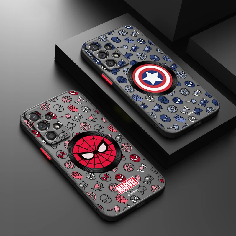 مارفل بطل شعار كول فوندا كابا ل Redmi ملاحظة 14 13 12 11 10 9 8 7 5 4 برو زائد POCO C40 متجمد شفافة جراب هاتف #3