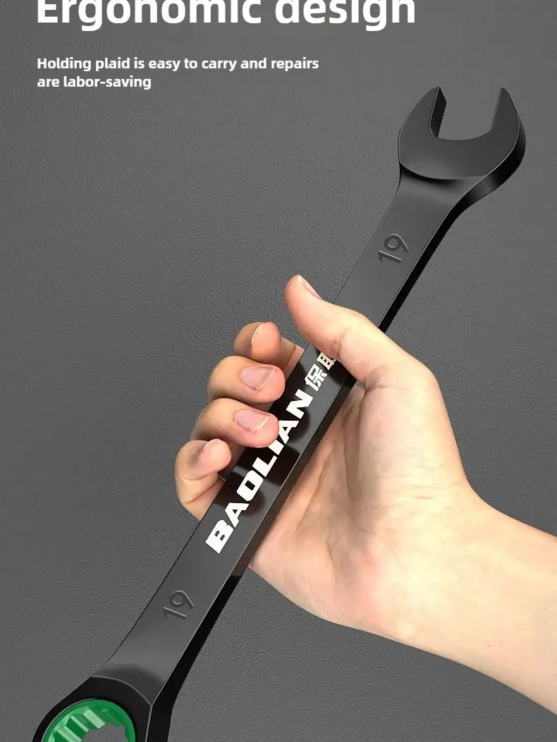 AliExpress baolian 6-10MM Open-End Dual-Purpose Ratchet Spanner Combination Wrench Universal Bicycle Motorcycle Car Repair Tool