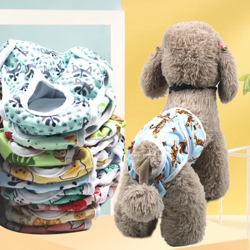 

Dog Diapers Physiological Pant Puppy Women Panties Shorts Underwear Washable Female Dog Diper Panties Pet Dog Cat Clothes